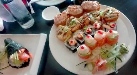 Assorted sushi rolls